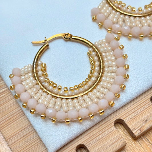 AROS DISEÑO ARGOLLA COLOR BEIGE