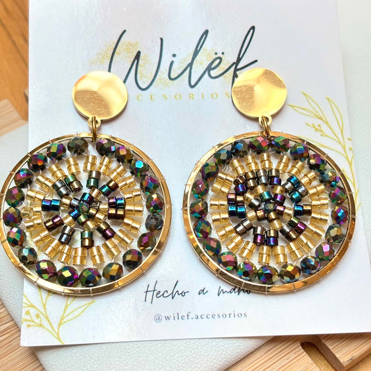 AROS TEJIDOS MOSTACILLAS COLOR TORNASOL/ MANDALAS