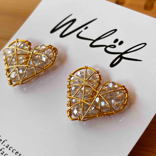 AROS CORAZON ALAMBRISMO - TRASLUCIDO - DISEÑO TOPITO